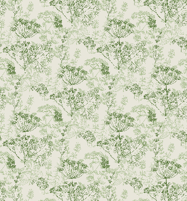 Estor enrollable con estampado de plantas verdes
