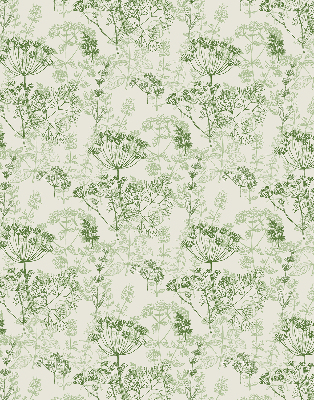 Estor enrollable con estampado de plantas verdes
