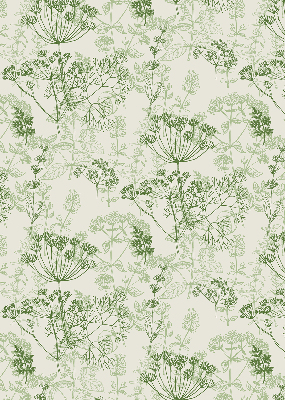 Estor enrollable con estampado de plantas verdes