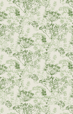 Estor enrollable con estampado de plantas verdes