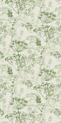 Estor enrollable con estampado de plantas verdes