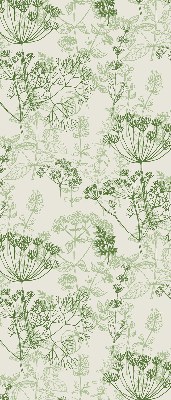 Estor enrollable con estampado de plantas verdes