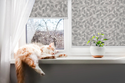 Modern roller blind con lamas grises