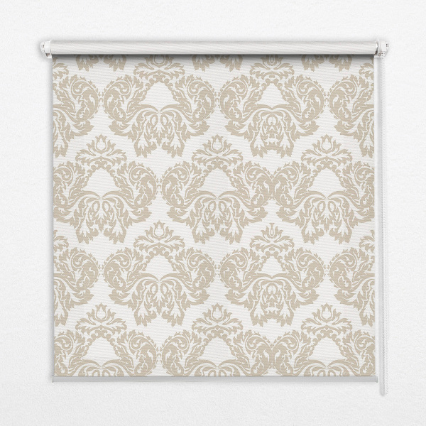Estor enrollable para ventana con patrón beige