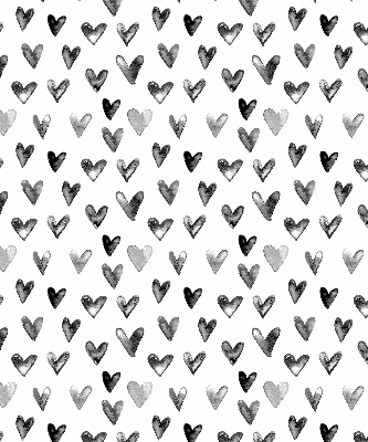 Modern roller blind con estampado de corazones negros