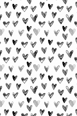 Modern roller blind con estampado de corazones negros