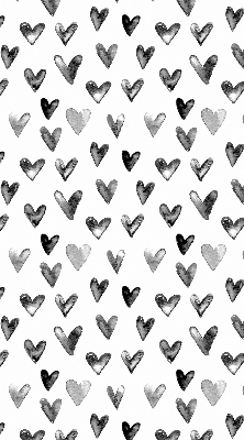 Modern roller blind con estampado de corazones negros