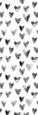 Modern roller blind con estampado de corazones negros