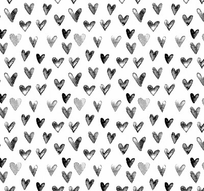 Modern roller blind con estampado de corazones negros