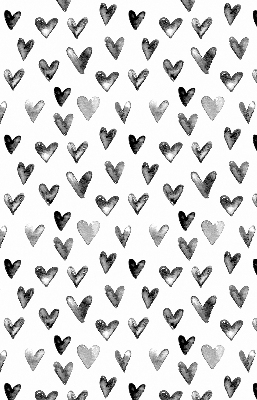 Modern roller blind con estampado de corazones negros