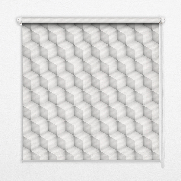 Estor enrollable para ventana con diseño de cubos 3D