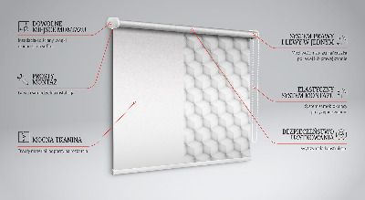 Estor enrollable para ventana con diseño de cubos 3D