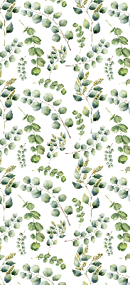 Estor enrollable con estampado de ramitas verdes