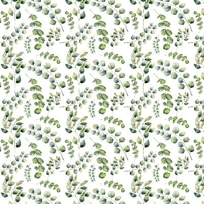 Estor enrollable con estampado de ramitas verdes