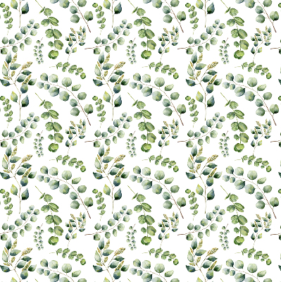 Estor enrollable con estampado de ramitas verdes