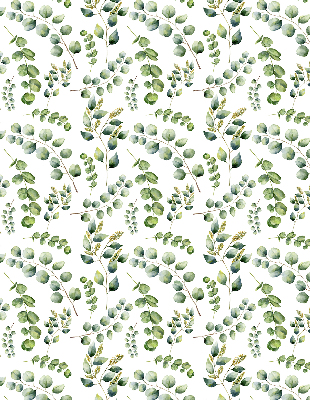 Estor enrollable con estampado de ramitas verdes