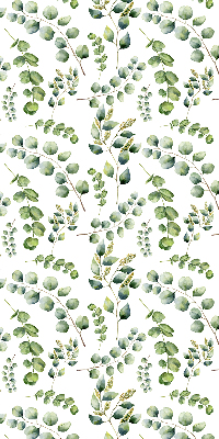 Estor enrollable con estampado de ramitas verdes