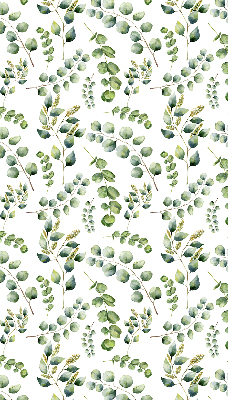 Estor enrollable con estampado de ramitas verdes