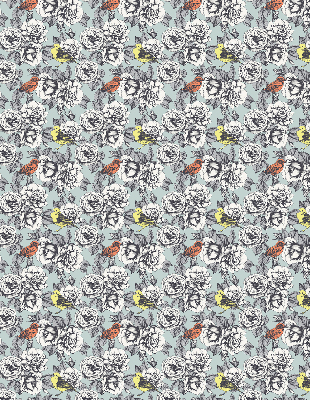 Modern roller blind con estampado de flores