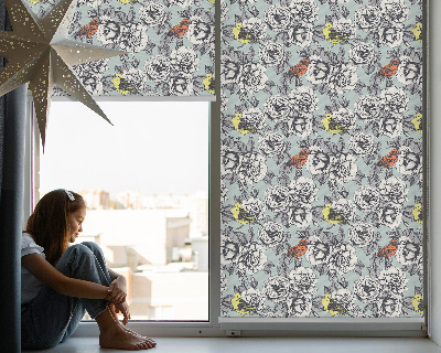 Modern roller blind con estampado de flores