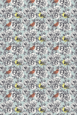 Modern roller blind con estampado de flores