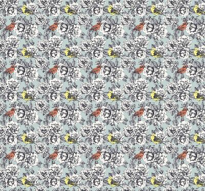 Modern roller blind con estampado de flores