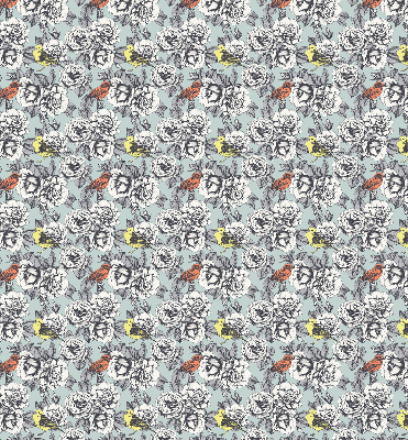 Modern roller blind con estampado de flores