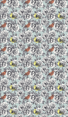 Modern roller blind con estampado de flores