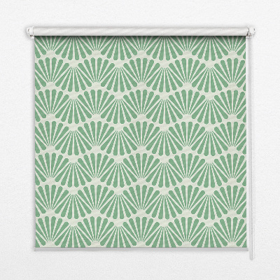 Modern roller blind con estampado Slalom en color verde