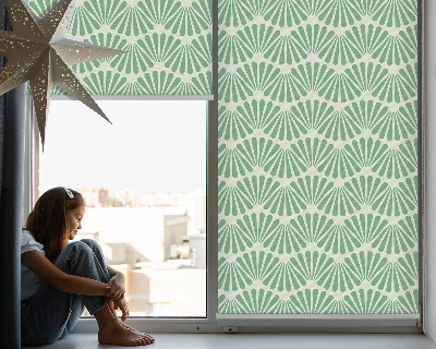 Modern roller blind con estampado Slalom en color verde