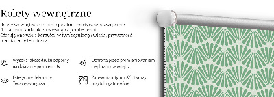 Modern roller blind con estampado Slalom en color verde