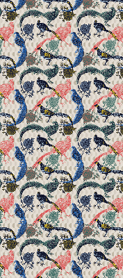 Modern roller blind con estampado de pavos reales coloridos