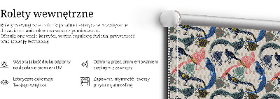 Modern roller blind con estampado de pavos reales coloridos
