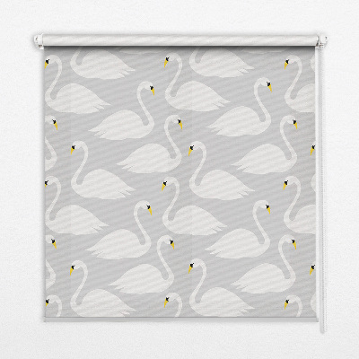 Estor enrollable con estampado de cisnes