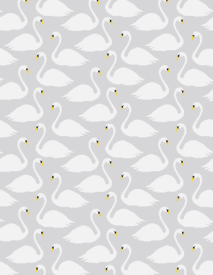 Estor enrollable con estampado de cisnes