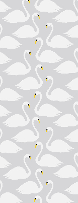 Estor enrollable con estampado de cisnes