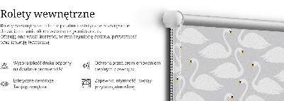 Estor enrollable con estampado de cisnes