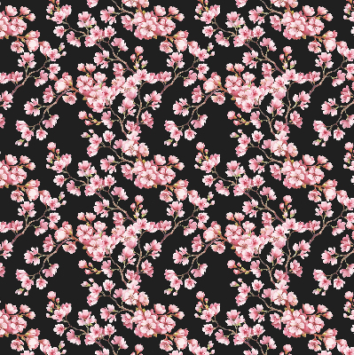 Estor enrollable para ventana con estampado de flores de árbol