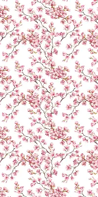 Estor enrollable con estampado de lirio rosa