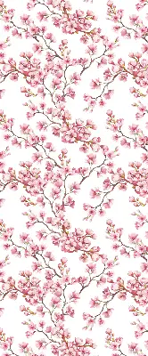 Estor enrollable con estampado de lirio rosa