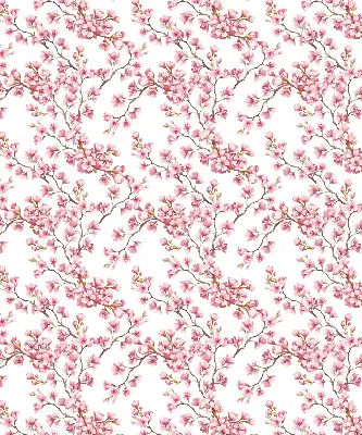 Estor enrollable con estampado de lirio rosa