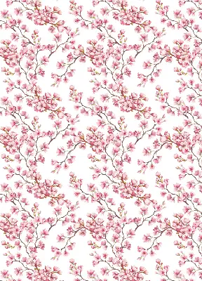 Estor enrollable con estampado de lirio rosa