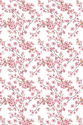 Estor enrollable con estampado de lirio rosa