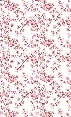 Estor enrollable con estampado de lirio rosa