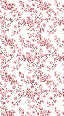 Estor enrollable con estampado de lirio rosa
