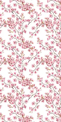 Estor enrollable con estampado de lirio rosa