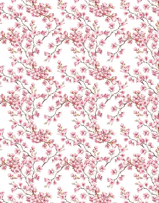 Estor enrollable con estampado de lirio rosa