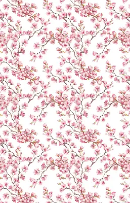 Estor enrollable con estampado de lirio rosa