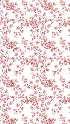 Estor enrollable con estampado de lirio rosa
