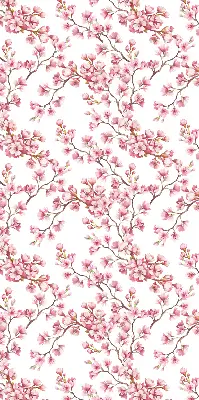 Estor enrollable con estampado de lirio rosa